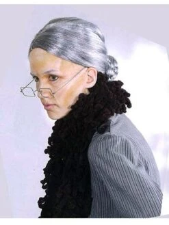 Perruque De Grand Mère Grise