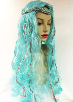 Perruque Longue Turquoise