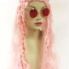 Perruque Longue Rose