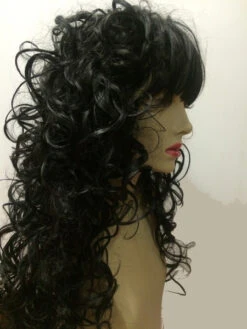 Perruque Fashion Bouclée Noire