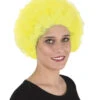 PERRUQUE POP JAUNE FLUO