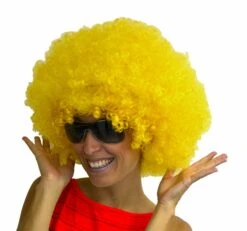 Perruque Pop Afro XL Jaune