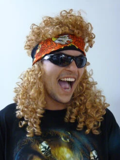 Perruque Rock Heavy Métal Blonde