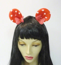 Pinces Avec Oreilles De Minnie Rouge à Pois
