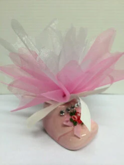 Ballotin Dragées Chausson Rose Promo