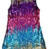 Robe Paillettes Enfant Arc En Ciel