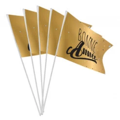 10 Drapeaux Bonne Année -Netbootic sachet de 10 drapeaux 95 x 16cm papier r v bonne annee