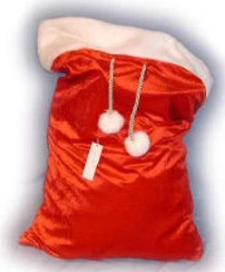 Sac Père Noel En Velours Et Fourrure