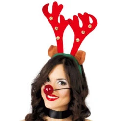 Serre Tête De Renne Avec Nez Lumineux