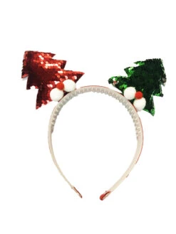 Serre Tete Noel Sapin En Paillettes