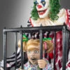 Automate Clown Maléfique Géant Avec Cage