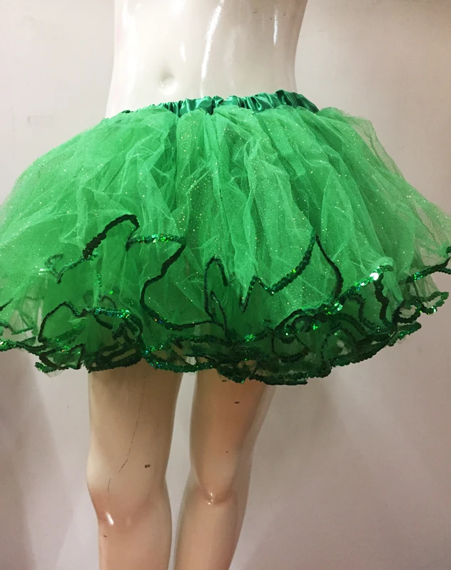 Jupe Tutu Vert Brésil à Paillettes 27cm 1 Jupe Tutu Vert Brésil à Paillettes 27cm