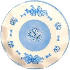Assiettes Bouquet Céleste Bleu 21Cm