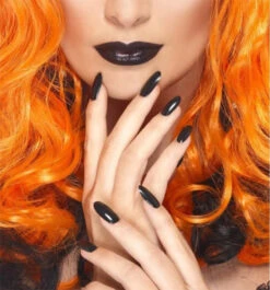 Kit Maquillage Gothique Noir Vernis Et Rouge à Lèvres