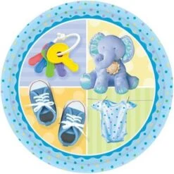 Assiettes Éléphant Bleu