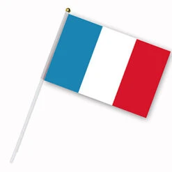 Drapeau Français En Tissu Sur Tige