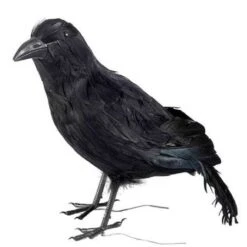 Corbeau Factice En Plumes 32 Cm