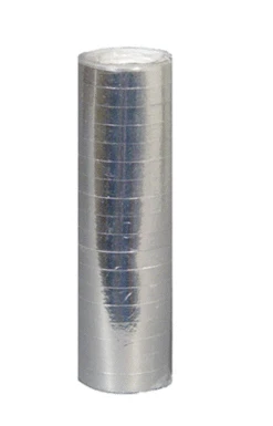 5 Rouleaux De Serpentins Métallisés Argent