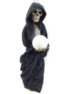 Suspension Squelette En Manteau Noir Lumineuse